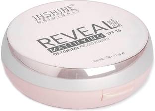 Inshine Reveal Mattifying Oil Control Pressed Powder for Face,Compact SPF 15 Compact