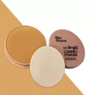 BLUE HEAVEN GET BRIGHT COMPACT POWDER [ CREAM , 16g] Compact