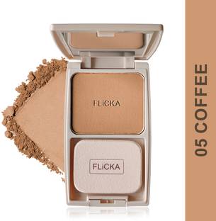 Flicka Dap & Dance Compact Pressed Powder For Face, 05 Coffee, 10g Compact