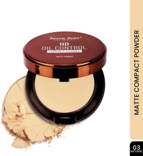 Seven Seas HD Oil Control 2 in 1 Compact Powder Matte Powder Double Layer Compact Powder Compact