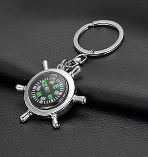 AORDEY Navigator Compass Direction Metal Keychain, for Hiking, Trecking Compass