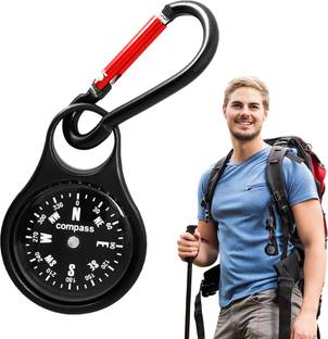 ZITRONIX Outdoor Compass Zinc Alloy Camping Carabiner 1.46 inch Pocket Compass for Hiking Compass