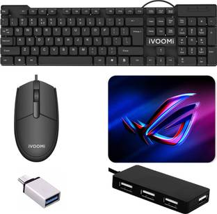 Henture iVoomi Keyboard, Mouse and usb Hub , mouse pad and otg cable Combo Combo Set Combo Set Designed for Gaming