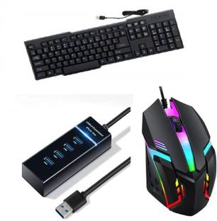 Di Innovating Technology di 3 combo ( usb hub, RGB mouse, keyboard) Combo Set Designed for Gaming