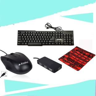 PRODOT KEYBOARD,MOUSE,USB HUB,MOUSE PAD COMBO PACK Combo Set