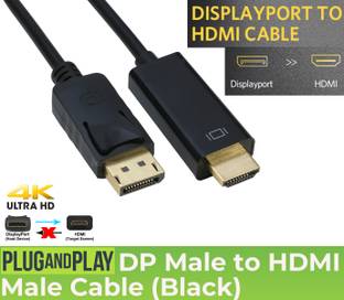 BALRAMA  TV-out Cable DP Display Port Male to Hdmi Male Cable Video Audio DP DisplayPort HDMI Adapter