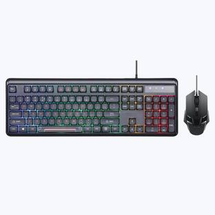 ZEBRONICS ZEB-COMBAT USB Multimedia with Multicolour LED Keyboard & Mouse Combo Set