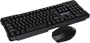 LAPCARE WL-204 / Full Size Keyboard with Wrist rest, combo with ergonomic wireless mouse Wireless Standard Multi-device Keyboard Compatible with Desktop, Laptop, Mac WL-204