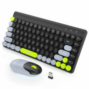 Tizum 2.4GHz Retro Wireless Keyboard and Mouse Combo Combo Set