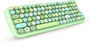 iGear iG 1114 KeyBee Retro Typewriter Inspired 2.4GHz Wireless Keyboard, Mouse Combo for Desktops, Laptops and Devices with USB Support, Single Nano Receiver for Pair, Round Keycaps, Cleaning brush Combo Set