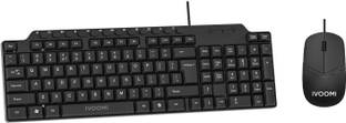 iVoomi Ziggy Multimedia Wired keyboard + Bold wired Mouse Combo Set