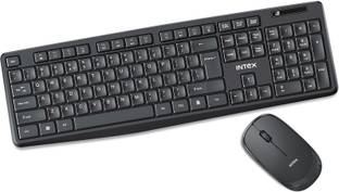 Intex IT-WLKBM01 Wireless Standard Desktop Keyboard Compatible with Desktop, Laptop, Mac Power Wireless Keyboard and Mouse Combo Set