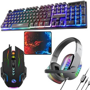 ENTWINO 4 in 1 Gaming Keyboard Mouse Combo With Gaming Headphone + Mousepad Combo Set