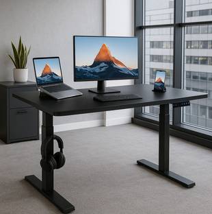 Weahre Electrical height Adjustable Engineered Wood Computer Desk