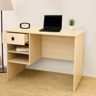 lussomobily lussomobily Computer Desk with Drawer and Shelves Laptop Study Table Engineered Wood Computer Desk