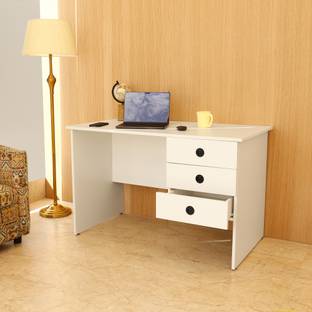 lussomobily lussomobily Computer Desk with 3 Drawer Laptop Study Table Engineered Wood Computer Desk