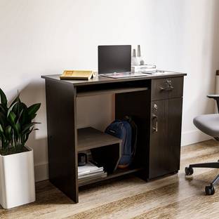 neuspace Buker Computer Table with Shelf, Laptop Table Large Size, Engineered Wood Computer Desk