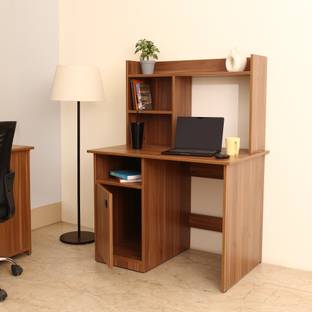 lussomobily lussomobily Computer Desk with Shelves and Cabinet Laptop Study Table Engineered Wood Computer Desk