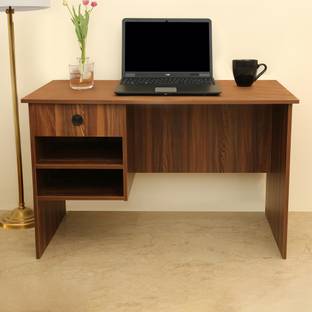 lussomobily lussomobily Computer Desk with Drawer and Shelves Laptop Study Table Engineered Wood Computer Desk