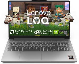 Lenovo LoQ Essential AMD Ryzen 7 Octa Core 170 - (16 GB/512 GB SSD/Windows 11 Home/6 GB Graphics/NVIDI...