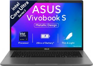 ASUS Vivobook S14 (2025) with Backlit Keyboard, Metallic Design*, Intel Core Ultra 7 255H - (16 GB/512...