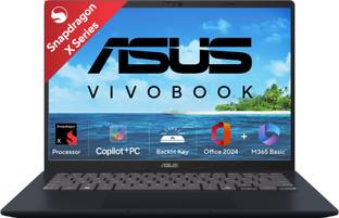 ASUS ASUS Vivobook 14 (2025) with Office 2024 + M365 Basic*, Qualcomm Snapdragon X - (16 GB/512 GB SSD...