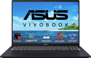ASUS Vivobook 16 (2025), Copilot + PC with Office 2024 + M365 Basic*, AI PC Qualcomm Snapdragon X - (1...
