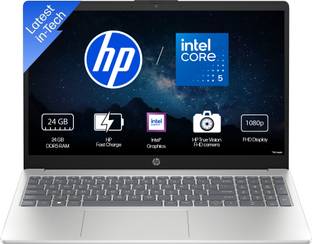 HP 15 with Backlit Keyboard and MSO'2024 Intel Core 5 120U - (24 GB/512 GB SSD/Windows 11 Home) 15-fd0...