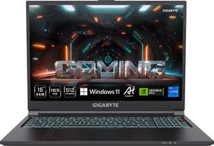 GIGABYTE G Series Intel Core i7 13th Gen - (16 GB/512 GB SSD/Windows 11 Home/8 GB Graphics/NVIDIA GeForce RTX NVIDIA® GeForce RTX™ 4060/165 Hz) G6 KF-H3IN893KH Gaming Laptop
