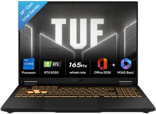 ASUS TUF Gaming F16 (2025) with Office 2024 + M365 Basic* Intel Core i7 14th Gen 14650HX - (16 GB/1 TB...