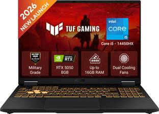 ASUS ASUS TUF Gaming F16 (2026) Intel Core i5 14th Gen 14450HX - (16 GB/512 GB SSD/Windows 11 Home/8 G...