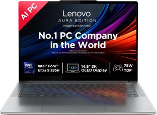 Lenovo Yoga Pro 7 Aura Edition 3K OLED AI PC Intel Core Ultra 9 285H - (32 GB/1 TB SSD/Windows 11 Home...