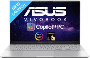 ASUS Vivobook S 15 OLED Powered Copilot + , AI PC Snapdragon X Elite - (16 GB/1 TB SSD/Windows 11 Home...