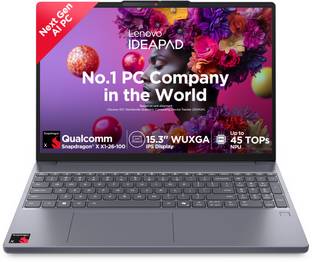 Lenovo IdeaPad Slim 3 AI PC Qualcomm Snapdragon X - (16 GB/512 GB SSD/Windows 11 Home) 15Q8X10 Thin an...