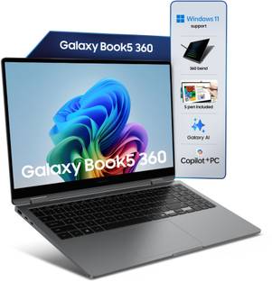 Samsung Galaxy Book5 360 Next Gen AI PC Full Metal Chasis Intel Core Ultra 5 226V - (16 GB/512 GB SSD/Windows 11 Home) NP750QHA 2 in 1 Laptop