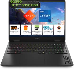 HP OMEN Intel Core i7 14th Gen 14650HX - (24 GB/1 TB SSD/Windows 11 Home/8 GB Graphics/NVIDIA GeForce RTX 5050) 16-am0241TX Gaming Laptop