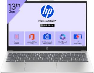 HP 15s Metal Intel Core i3 13th Gen 1315U - (8 GB/512 GB SSD/Windows 11 Home) 15-hr0005TU Thin and Lig...