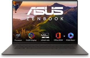 ASUS Zenbook S16 OLED (2025), MSO 2024 + M365 Basic*, AI PC, Metal Body, AMD Ryzen AI 7 Octa Core 350 ...