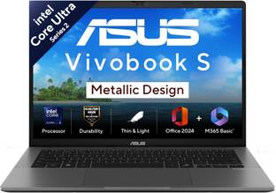 ASUS Vivobook S14 (2025) with Office 2024 + M365 Basic*, Metallic Design, AI PC Intel Core Ultra 5 225...