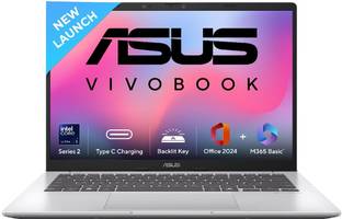 ASUS Vivobook 14 (2025) with Office 2024 + M365 Basic*, Intel Core Ultra 5 225H - (16 GB/512 GB SSD/Wi...