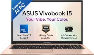 ASUS Vivobook 15 (2026), AI PC with NPU up to 16TOPS, Intel Core 5 320 - (16 GB/512 GB SSD/Windows 11 ...