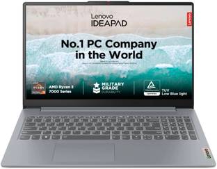 Lenovo IdeaPad Slim 3 AMD Ryzen 3 Quad Core 7320U Office Home 2024 AMD Ryzen 3 Quad Core 7320U - (8 GB/512 GB SSD/Windows 11 Home) 15AMN8 Thin and Light Laptop