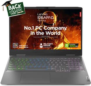 Lenovo IdeaPad Gaming 3 AMD Ryzen 7 Octa Core 6800H - (8 GB/512 GB SSD/Windows 11 Home/4 GB Graphics/NVIDIA GeForce RTX 3050) 15ARH7 Gaming Laptop