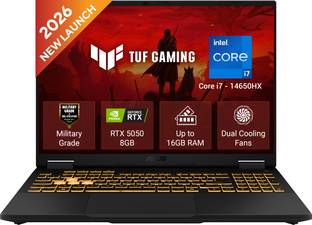 ASUS ASUS TUF Gaming F16 (2026) Intel Core i7 14th Gen 14650HX - (16 GB/1 TB SSD/Windows 11 Home/8 GB ...