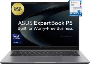 ASUS ExpertBook P5 with Full Metal OLED AI PC 1 Yr ADP Intel Core Ultra 7 255H - (16 GB/1 TB SSD/Windo...