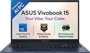 ASUS Vivobook 15 (2026), AI PC with NPU up to 16TOPS, Intel Core 5 320 - (16 GB/512 GB SSD/Windows 11 ...