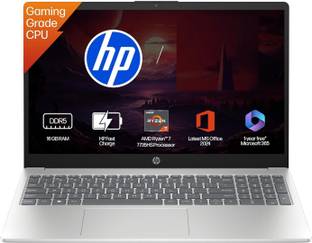 HP MS Office 2024 AMD Ryzen 7 Octa Core - (16 GB/512 GB SSD/Windows 11 Home) 15-fc1038AU Thin and Ligh...