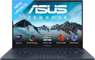 ASUS Zenbook 14 OLED (2025) with Office 2024 + M365 Basic*, AI PC, Full Metal Body, Intel Core Ultra 9...