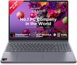 Lenovo Ideapad Slim 3 OLED with 1Yr ADP Snapdragon X - (16 GB/512 GB SSD/Windows 11 Home) 15Q8X10 Lapt...