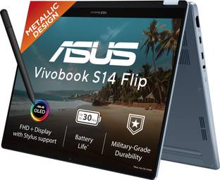 ASUS Vivobook S14 Flip OLED (2026) with Touch Screen, Snapdragon X - (8 GB/512 GB SSD/Windows 11 Home)...